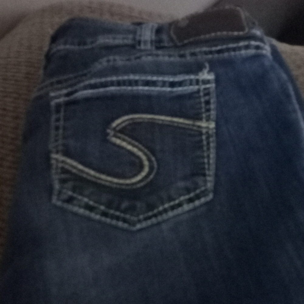 Used Silver Suki Slim Blue Jean's Boot   31x31x36